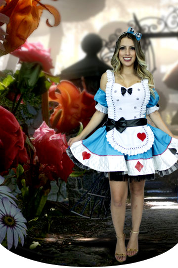 Alugar Fantasia de Alice Pas das Maravilhas