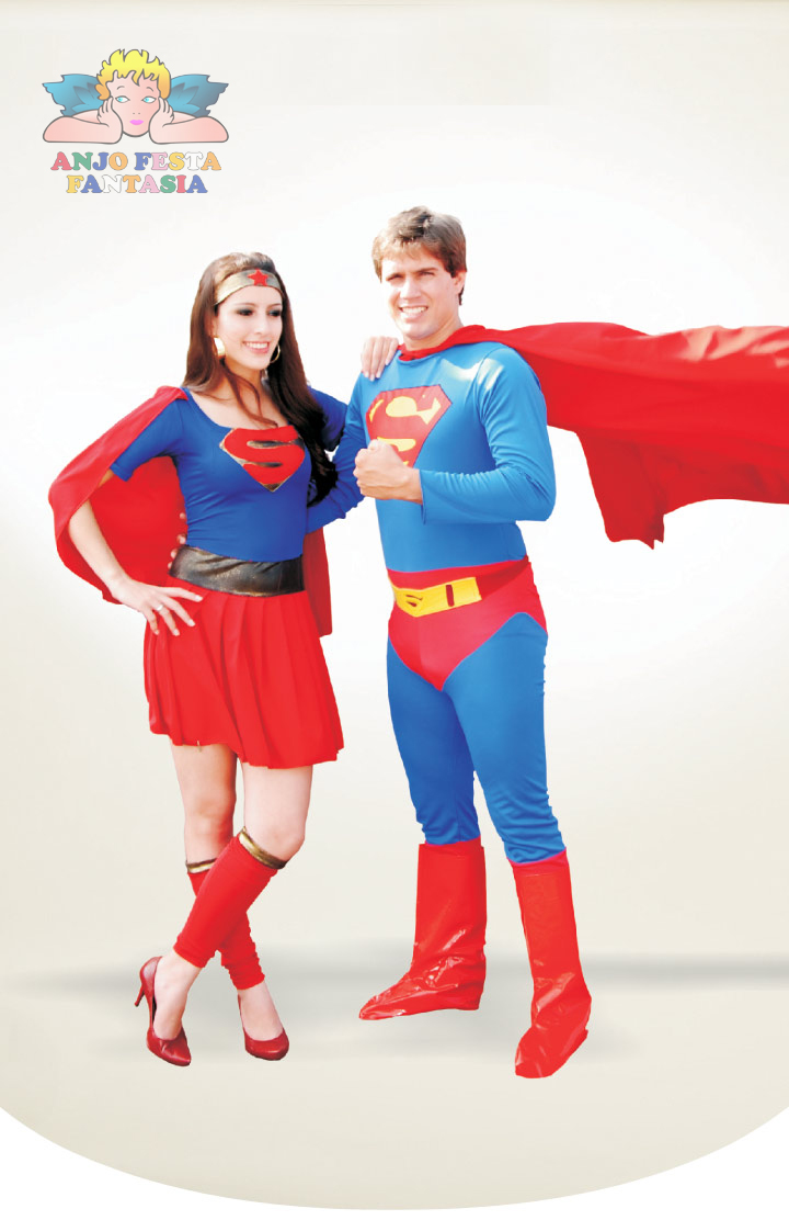Alugar Fantasia de Superman e Supergirl