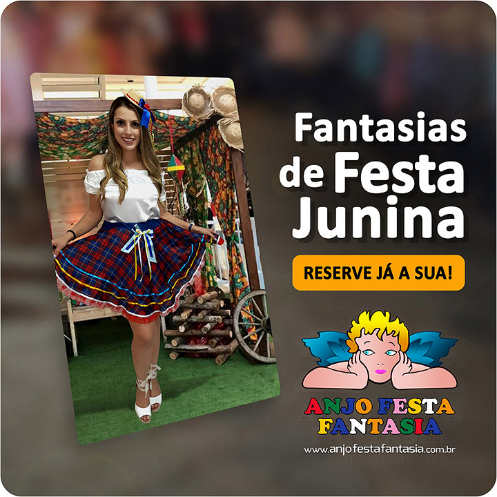 Fantasias de Festa Junina para alugar e vendas de acessrios! - Anjo Festa Fantasia