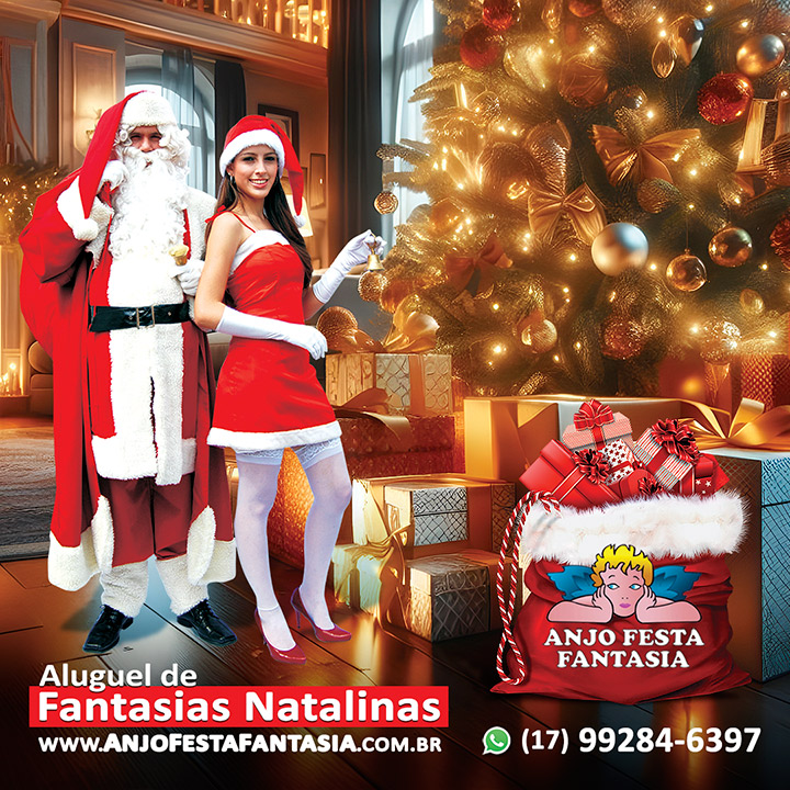 Aluguel de Fantasias de Natal em Rio Preto é na Anjo Festa Fantasia